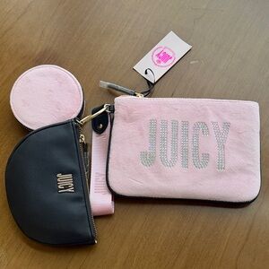 Juicy Couture Pink and Black Clutch Set